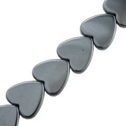 Picture of Hematine Flat Heart 10mm, 16" Strand
