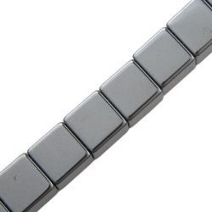 Picture of Hematine Cube Bead 6mm 16" Strand