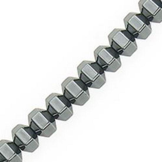 Picture of Hematine 18 Sided Faceted Bead 4mm 16" Strand