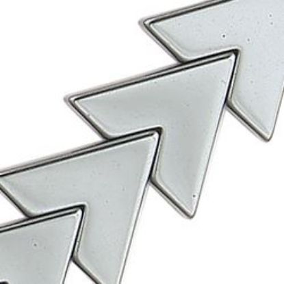 Picture of Hematine V Shaped Bead 15mm 16" Strand