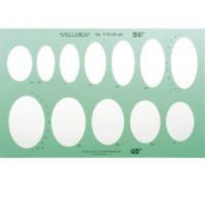 Picture of Large Ellipse Plastic T-93-30-45 Template, 10" x 16"