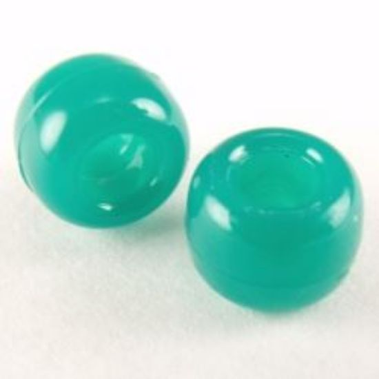 Picture of Plastic Green Opaque Crow Beads 9x6mm<br />100 Beads