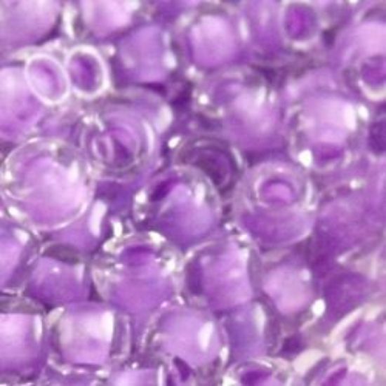 Picture of Colorlined Crystal VioletSeed Beads #222A / Size #11<br />Approximately 25 Grams