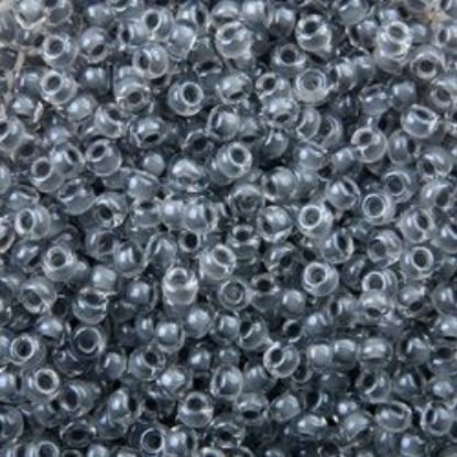 Picture of Coloredlined Grey Seed Beads #240 / Size #11<br />Approximately 25 Grams