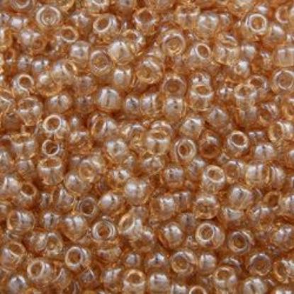 Picture of Size 11 Japanese Seed Beads, Gold Lustre Pale Topaz High Lustre (#325), Approximately 25 Grams