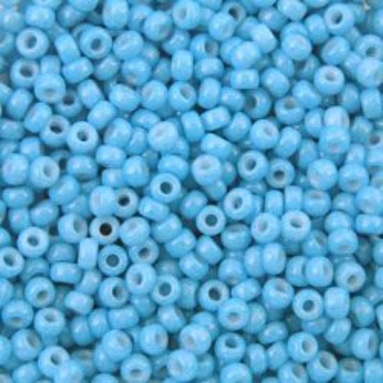 Picture of Opaque Medium Blue Seed Beads Size 11 Color 413B<br />Approximately 25 Grams
