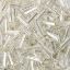 Picture of Silverlined Crystal Bugle Beads #1 /Size 6mm<br />Approximately 25 Grams