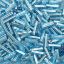 Picture of Silverlined Aqua Bugle Beads #18 / Size 6mm<br />Approximately 25 Grams