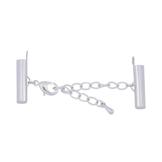 Picture of Silver Plated Slide Connector 20mm, Lobster Extension Clasp 2" 