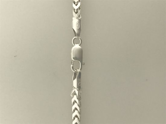 Picture of Sterling Silver Square Wheat Chain 27 Inch x3.6mm<br />Made in Italy