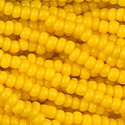 Picture of Size 13 Czech Seed Beads, Opaque Golden Yellow, Sold by the Hank