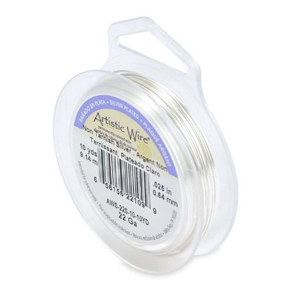Picture of Silver Plated Non-Tarnish Silver Artistic Wire 22ga 10 Yards