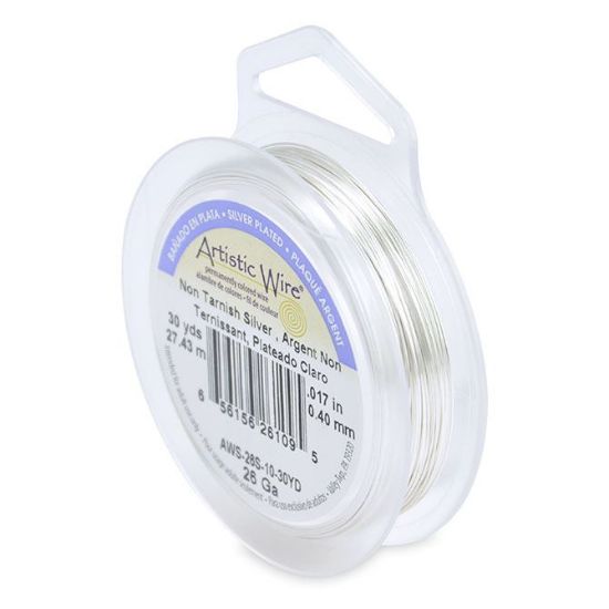Picture of Silver Plated Non-Tarnish Silver Artistic Wire 26ga 30 Yards