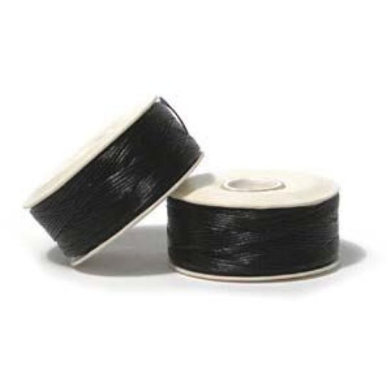 Picture of Black Nymo Thread Size "D" .012" 64 Yard bobbin