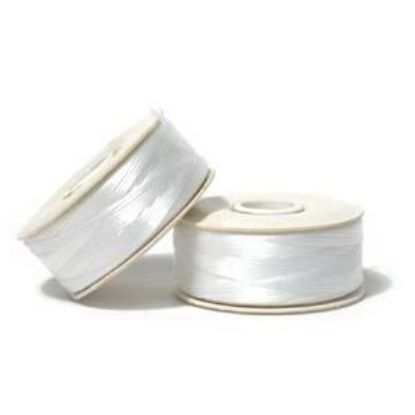 Picture of White Nymo Thread Size "B" .008" 72 Yard bobbin