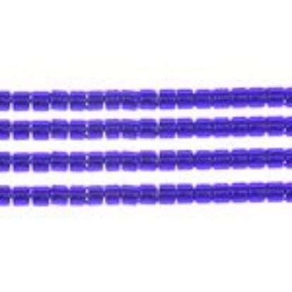 Picture of Miyuki Delica Size 11 Seed Beads, Dark Violet Silver Lined - Dyed