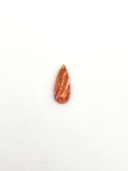 Picture of Orange Stabilized Compressed Spiny Oyster Cabachon 7x19mm Pear, No Back