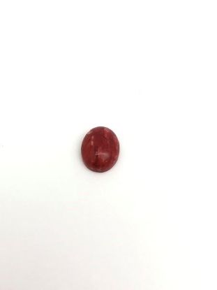 Picture of Red Stabilized Compressed Spiny Oyster Cabachon 8x10mm Oval, No Back