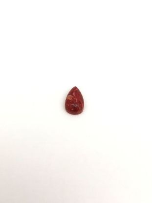 Picture of Red Stabilized Compressed Spiny Oyster Cabachon 5x8mm Pear, No Back