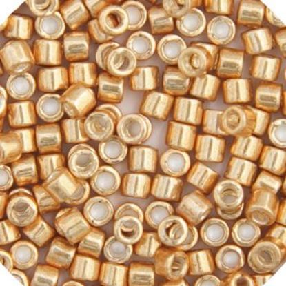 Picture of Miyuki Delica Size 11 Seed Beads, Yellow Gold Galvanized - Dyed