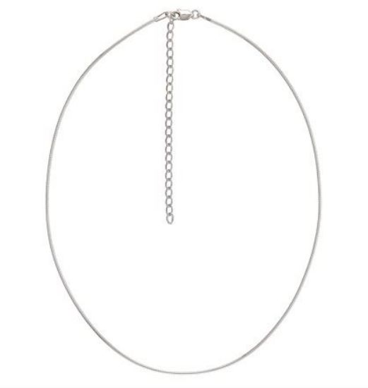 Picture of Sterling Silver Omega Chain 14 Inch with 3 inch extn. x 1mm