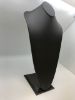 Picture of Steel Grey Faux Leather Silhouette Style Necklace Display, 11" L x 8-7/8" W x 22" H, Sold individually, Imported
