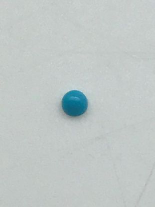 Picture of Block/Imitation Turquoise Round Clear Blue Cabochon 4mm