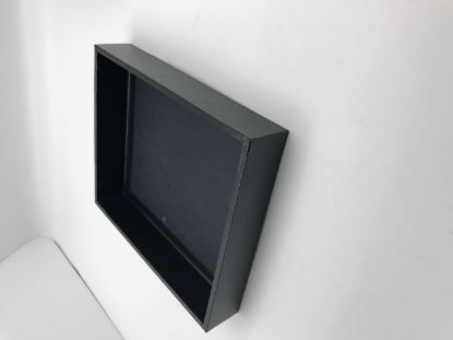 Picture of Black Vinyl Textured Half Size Bargain Jewelry Tray,  7-1/4" x 8-1/4" x 1-1/2" H