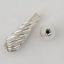 Picture of Sterling Silver Corrugated Drop Bead, 6x19mm