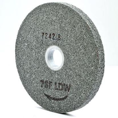Picture of 3M ScotchBrite Silicone Carbide Light Deburring Convolute, Medium/Hard Density, Fine Grade Wheel, 6" Dia. x 1/2" Thickness x 1" Hole