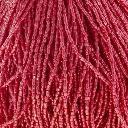 Picture of 3-Cut Size 9/0, Preciosa Czech Seed Bead, Opaque Light Red Luster, Sold by the Hank