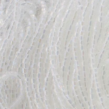 Picture of 3-Cut Size 9/0, Preciosa Czech Seed Bead, Transparent Crystal Iris, Sold by the Hank