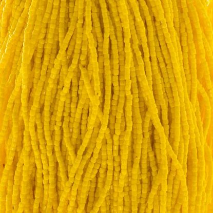 Picture of 3-Cut Size 9/0, Preciosa Czech Seed Bead, Opaque Yellow Lemon, Sold by the Hank