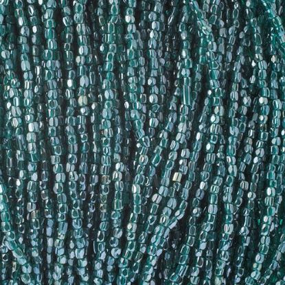 Picture of 3-Cut Size 9/0, Preciosa Czech Seed Bead, Transparent Blue Zircon Luster, Sold by the Hank