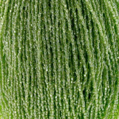 Picture of 3-Cut Size 9/0, Preciosa Czech Seed Bead, Transparent Light Green Luster, Sold by the Hank