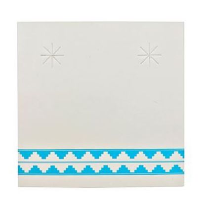 Picture of Grey Earring Card with Turquoise Design, 2-3/8" x 2-3/8", Sold per pkg of 100