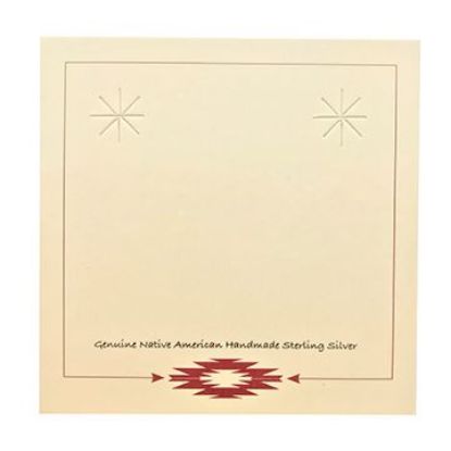 Picture of Tan Earring Card with Red Design, 2-3/8" x 2-3/8", Sold per pkg of 100