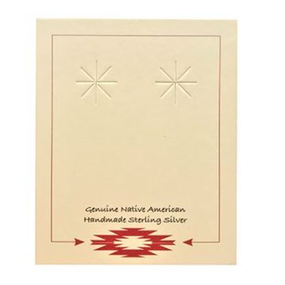Picture of Tan Earring Card with Red Design, 1-5/8" x 2", Sold per pkg of 100