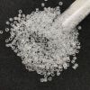Picture of Size 8 Japanese Seed Beads, Crystal/Blue Splash Glow in the Dark (#2701), Approximately 25 Grams