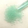 Picture of Size 8 Japanese Seed Beads, Mint Green/Bright Green Glow in the Dark (#2722), Approximately 25 Grams