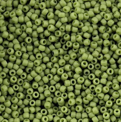 Picture of Size 11 Japanese Seed Beads, Semi-Glazed Honeydew (#2602F), Approximately 25 Grams