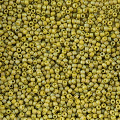 Picture of Size 11 Japanese Seed Beads, Semi-Glazed Rinbow Lemongrass (#2630F), Approximately 25 Grams