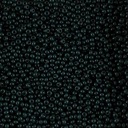 Picture of Size 10 Czech Seed Beads, Opaque Dark Green, Approximately 25 Grams