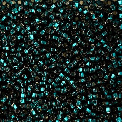 Picture of Size 8 Japanese Seed Beads, Silverlined Dark Teal (#17B), Approximately 25 Grams