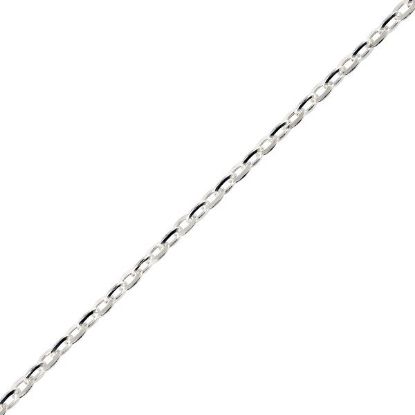 Picture of Sterling Silver Round Diamond Cable Chain 18 Inch x 1.50mm