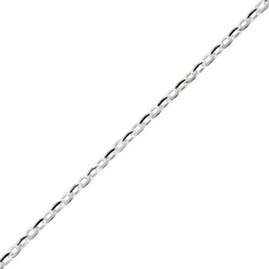 Picture of Sterling Silver Round Diamond Cable Chain 18 Inch x 1.50mm
