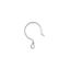 Picture of Ear Wire Silver Plated Hoop with ball
