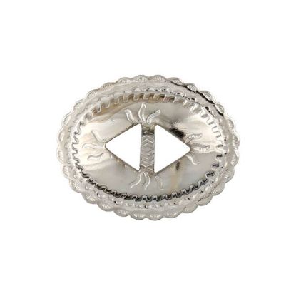 Picture of Nickel Silver Plated Diamond Double Inner Hole Concho, 22x28mm, 10 Pieces