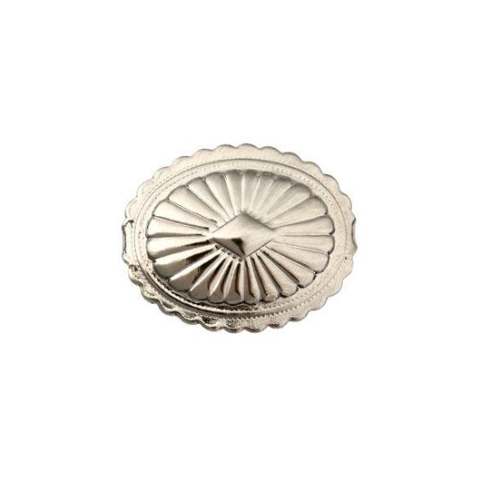 Picture of Nickel Silver Plated Sunburst 2 Prong Concho, 22x28mm, 10 Pieces