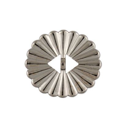 Picture of Nickel Silver Plated Traditional Concho with Double Hole, 64x72mm, 10pcPkg
